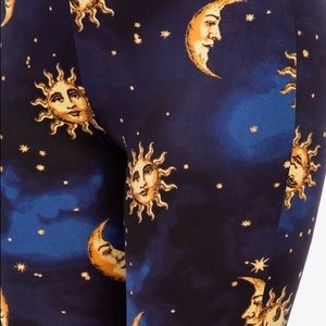 Tik Tok Famous Celestial Velvet Print Bell Bottom Flare Stretch Pants